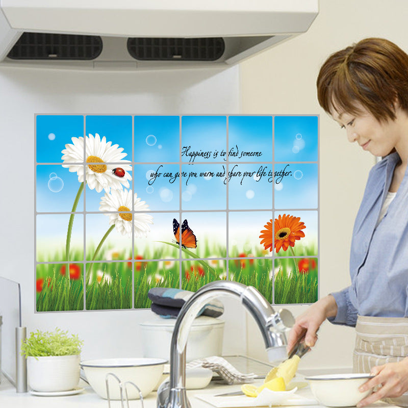 Stickers Thick Aluminum Foil Kitchen Wall Stickers