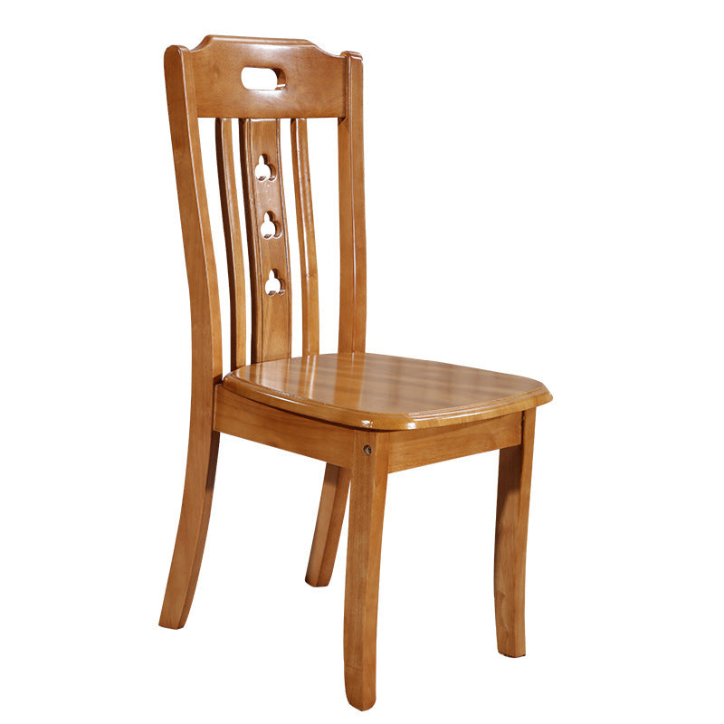 Solid Wood Dining Chair Oak Chair Household Restaurant Stool Simple Wooden Hotel Dining Table Chair Backrest Chair