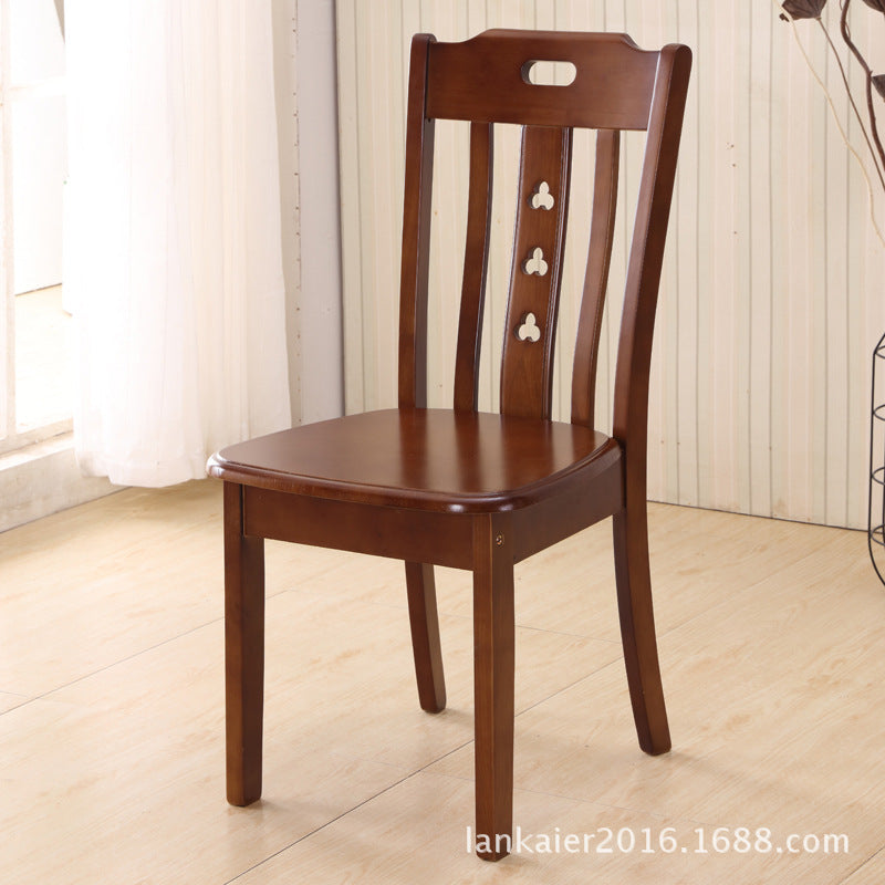 Solid Wood Dining Chair Oak Chair Household Restaurant Stool Simple Wooden Hotel Dining Table Chair Backrest Chair