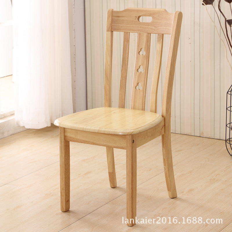 Solid Wood Dining Chair Oak Chair Household Restaurant Stool Simple Wooden Hotel Dining Table Chair Backrest Chair